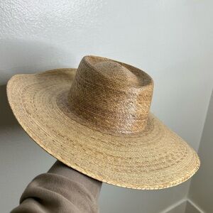 Lack of Color 100% Palm Leaf Wide Brim Tan Neutral Hat Size Small/ Medium